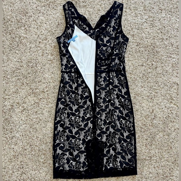 Antonio Milani Women’s Navy/White Floral Lace Maybelle Dress. Size 4. Like-New! - Picture 4 of 11